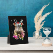 クリスマスライトヒッポポタムス恋人 フォトプラーク (側面)