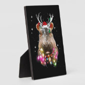 クリスマスライトヒッポポタムス恋人 フォトプラーク (側面)