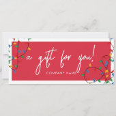 クリスマスライトビジネスギフト証明書券 (裏面)