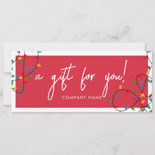 クリスマスライトビジネスギフト証明書券 (裏面)