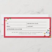 クリスマスライトビジネスギフト証明書券 (正面)