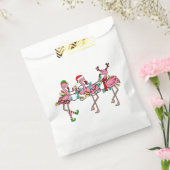 クリスマスライトピンクフラミンゴサンタハットホリデイX フェイバーバッグ (封をした状態)