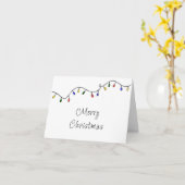 クリスマスライトフェスティバルホリデーグリーティング カード (黄色い花)