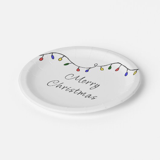 クリスマスライトフェスティバルホリデーパーティー ペーパープレート (アングル)