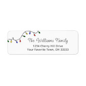 クリスマスライトフェスティバルモダン差出人住所 ラベル (正面)