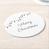 クリスマスライトフェスティバルレトロホリデイ ラウンドペーパーコースター (アングル)