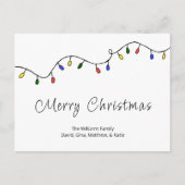 クリスマスライトフェスティバルレトロホリデーハガキ シーズンポストカード (正面)