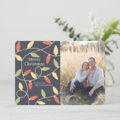 クリスマスライトフォトカード – ヴィンテージスタイル シーズンカード (スタンド正面)