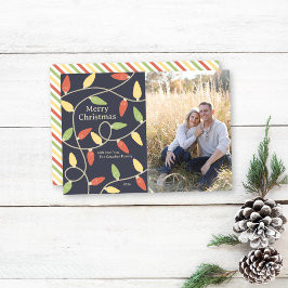 クリスマスライトフォトカード – ヴィンテージスタイル シーズンカード