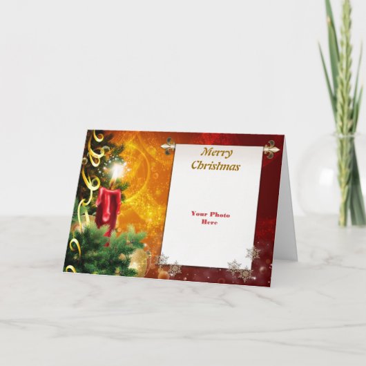 クリスマスライトフォトフレームカード シーズンカード (正面)