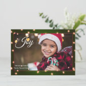 クリスマスライトフォトフレームホリデーカード 招待状 (スタンド正面)