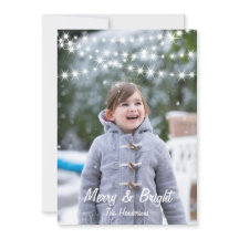 クリスマスライトフォトホリデーカード