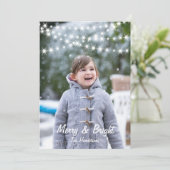 クリスマスライトフォトホリデーカード シーズンカード (スタンド正面)