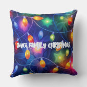 クリスマスライトブライトホリデーお洒落メリー クッション (裏面)