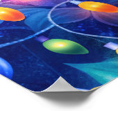 クリスマスライトブライトホリデーお洒落メリー ポスター (角)