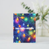 クリスマスライトブライトホリデーお洒落メリー ポストカード (スタンド正面)