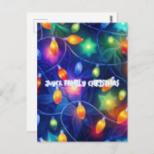 クリスマスライトブライトホリデーお洒落メリー ポストカード (正面/裏面)