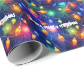 クリスマスライトブライトホリデーお洒落メリー ラッピングペーパー (ロールコーナー)