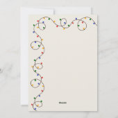 クリスマスライトベビー写真誕生のお知らせ シーズンカード (裏面)