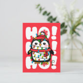 クリスマスライトペンギンHo Ho! ポストカード (スタンド正面)