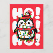 クリスマスライトペンギンHo Ho! ポストカード (正面)