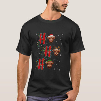 クリスマスライトホホホホハイランドカウ醜おもしろいいクリス Tシャツ