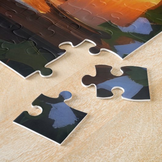 クリスマスライトホリデイを持つカバリエールキング ジグソーパズル (側面)