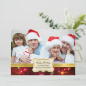 クリスマスライトホリデーフォトカード シーズンカード (スタンド正面)