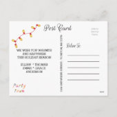 クリスマスライトホリデー🎄ライムグリーンフォトフレーム シーズンポストカード (裏面)