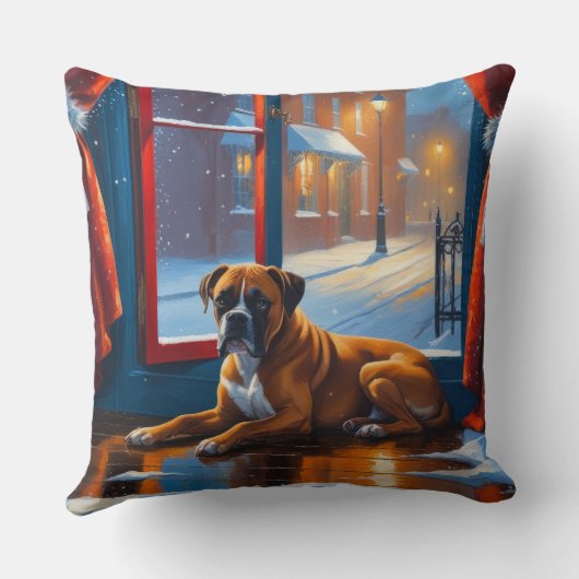 クリスマスライトホリデー付きボクサー クッション (裏面)