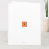 クリスマスライトホリデー付きリーガルグレーキャット カード (裏面)