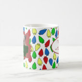 クリスマスライトマグカップ上のペット コーヒーマグカップ (中央)