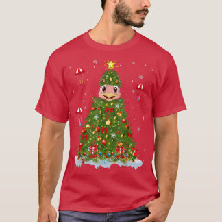 クリスマスライトマッチングファミリーおもしろいダチョウの鳥Chri Tシャツ