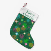 クリスマスライトメリークリスマスストッキング片側 スモールクリスマスストッキング (正面 (吊り時))