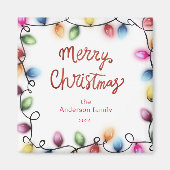 クリスマスライトメリークリスマスマグネット マグネット (正面)
