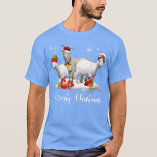 クリスマスライトヤギクリスマスパジャマ Tシャツ