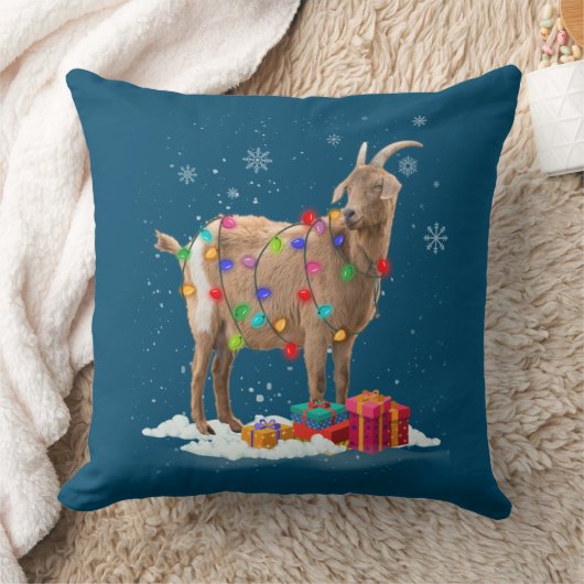 クリスマスライトヤギ祝のクリスマスパーティー クッション (ブランケット)