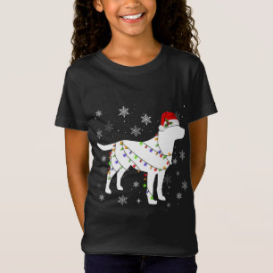 クリスマスライトラブラドールリトリエバードックラバーギフト Tシャツ