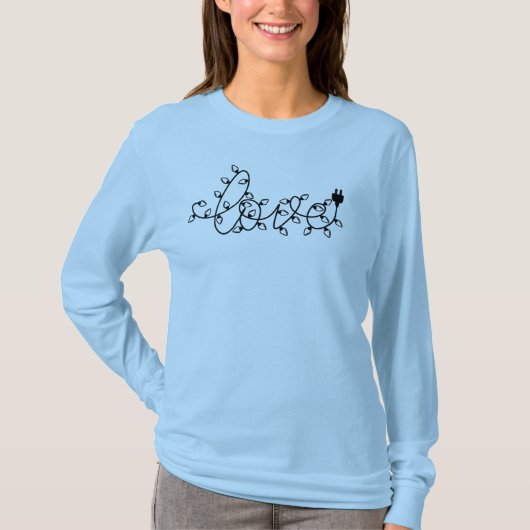 クリスマスライトラブ文字-45871 Tシャツ (正面)
