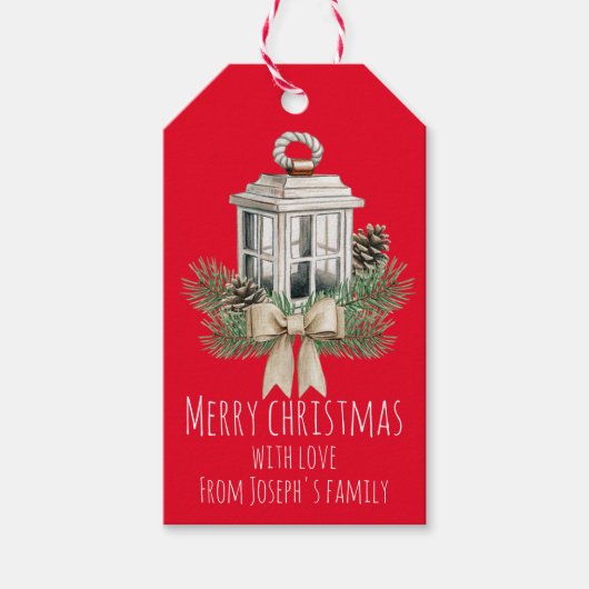 クリスマスライトランプ ギフトタグ (正面)