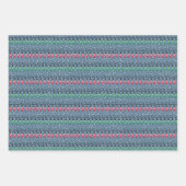 クリスマスライトレッド緑の夜の雪 ラッピングペーパーシート (正面)