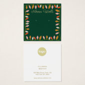 クリスマスライトロゴイヤリングディスプレイカード (正面&裏面)