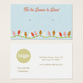 クリスマスライトロゴイヤリングディスプレイカード (正面&裏面)