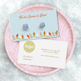 クリスマスライトロゴイヤリングディスプレイカード