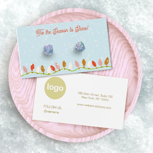 クリスマスライトロゴイヤリングディスプレイカード