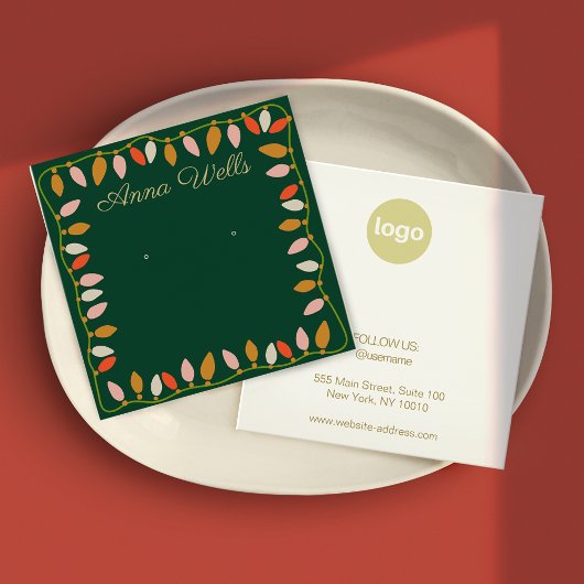 クリスマスライトロゴイヤリングディスプレイカード