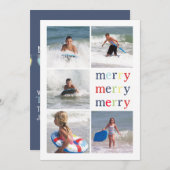 クリスマスライト両面フォト数々のカード シーズンカード (正面/裏面)