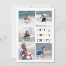 クリスマスライト両面フォト数々のカード