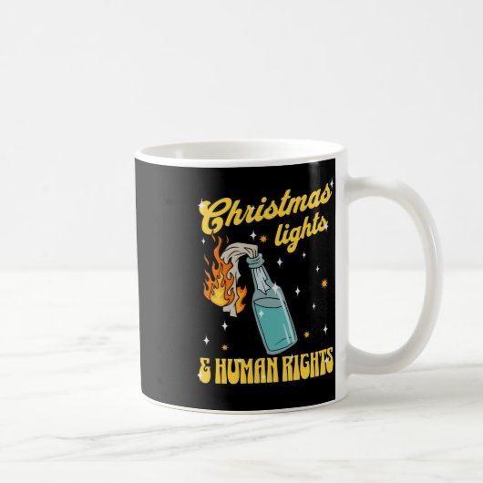 クリスマスライト人権ステッカー コーヒーマグカップ (右)