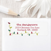 クリスマスライト付きクリスマス住所 シール (インサイチュ)